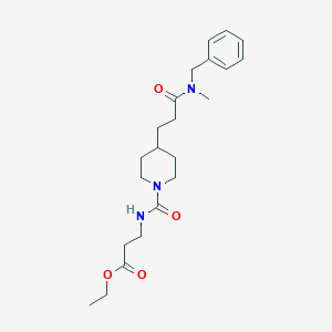 ethyl N-[(4-{3-[benzyl(methyl)amino]-3-oxopropyl}-1-piperidinyl)carbonyl]-beta-alaninate