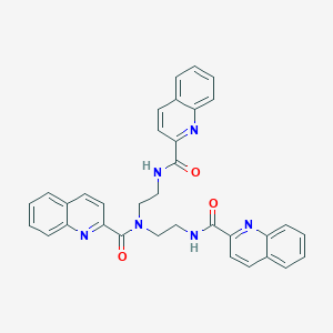 molecular formula C34H28N6O3 B5105788 N,N'-{[(2-quinolinylcarbonyl)imino]di-2,1-ethanediyl}di(2-quinolinecarboxamide) 
