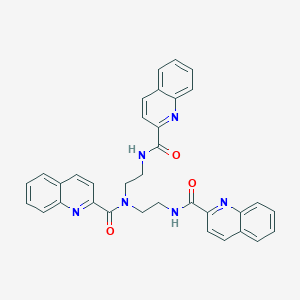 molecular formula C34H28N6O3 B5105788 N-[2-[quinoline-2-carbonyl-[2-(quinoline-2-carbonylamino)ethyl]amino]ethyl]quinoline-2-carboxamide 