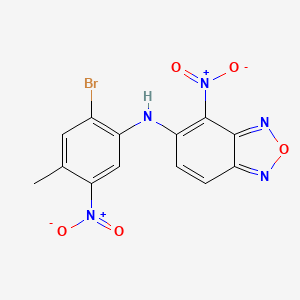 molecular formula C13H8BrN5O5 B5105804 N-(2-bromo-4-methyl-5-nitrophenyl)-4-nitro-2,1,3-benzoxadiazol-5-amine 