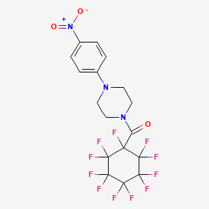 molecular formula C17H12F11N3O3 B5105806 1-(4-nitrophenyl)-4-[(undecafluorocyclohexyl)carbonyl]piperazine 