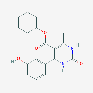 molecular formula C18H22N2O4 B5105846 cyclohexyl 4-(3-hydroxyphenyl)-6-methyl-2-oxo-1,2,3,4-tetrahydro-5-pyrimidinecarboxylate 