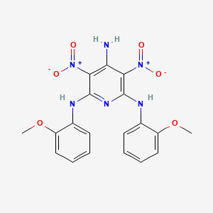 molecular formula C19H18N6O6 B5105866 N~2~,N~6~-bis(2-methoxyphenyl)-3,5-dinitro-2,4,6-pyridinetriamine 