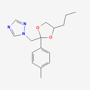 molecular formula C16H21N3O2 B5105901 1-{[2-(4-methylphenyl)-4-propyl-1,3-dioxolan-2-yl]methyl}-1H-1,2,4-triazole 
