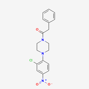 molecular formula C18H18ClN3O3 B5105905 1-(2-chloro-4-nitrophenyl)-4-(phenylacetyl)piperazine 