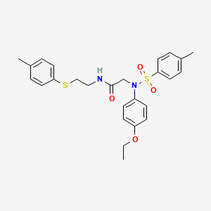 molecular formula C26H30N2O4S2 B5105922 N~2~-(4-ethoxyphenyl)-N~2~-[(4-methylphenyl)sulfonyl]-N~1~-{2-[(4-methylphenyl)thio]ethyl}glycinamide 