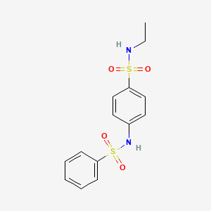 molecular formula C14H16N2O4S2 B5105963 N-ethyl-4-[(phenylsulfonyl)amino]benzenesulfonamide 
