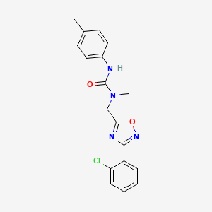 molecular formula C18H17ClN4O2 B5105980 N-{[3-(2-chlorophenyl)-1,2,4-oxadiazol-5-yl]methyl}-N-methyl-N'-(4-methylphenyl)urea 