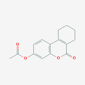 molecular formula C15H14O4 B5105997 6-oxo-7,8,9,10-tetrahydro-6H-benzo[c]chromen-3-yl acetate 