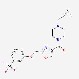 1-(cyclopropylmethyl)-4-[(2-{[3-(trifluoromethyl)phenoxy]methyl}-1,3-oxazol-4-yl)carbonyl]piperazine