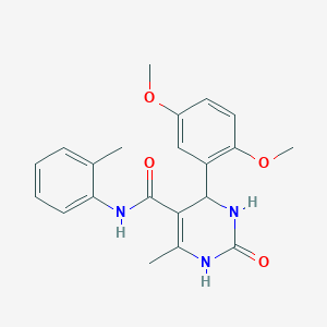 molecular formula C21H23N3O4 B5106019 4-(2,5-dimethoxyphenyl)-6-methyl-N-(2-methylphenyl)-2-oxo-1,2,3,4-tetrahydro-5-pyrimidinecarboxamide 