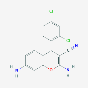 molecular formula C16H11Cl2N3O B5106043 2,7-diamino-4-(2,4-dichlorophenyl)-4H-chromene-3-carbonitrile 