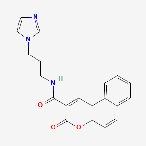 molecular formula C20H17N3O3 B5106062 N-[3-(1H-imidazol-1-yl)propyl]-3-oxo-3H-benzo[f]chromene-2-carboxamide 