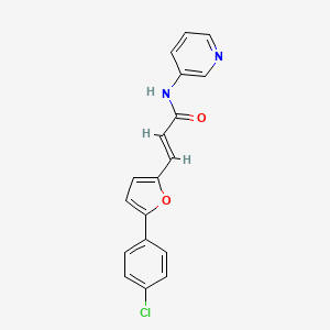 molecular formula C18H13ClN2O2 B5106065 3-[5-(4-chlorophenyl)-2-furyl]-N-3-pyridinylacrylamide 