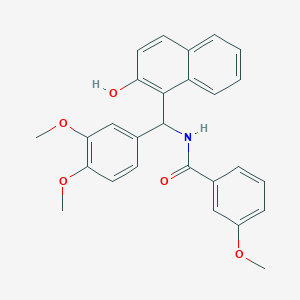 molecular formula C27H25NO5 B5106071 N-[(3,4-dimethoxyphenyl)(2-hydroxy-1-naphthyl)methyl]-3-methoxybenzamide 
