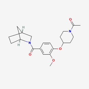 molecular formula C21H28N2O4 B5106078 (1S*,4S*)-2-{4-[(1-acetyl-4-piperidinyl)oxy]-3-methoxybenzoyl}-2-azabicyclo[2.2.1]heptane 