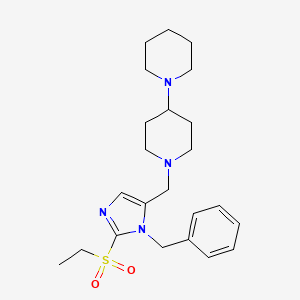 molecular formula C23H34N4O2S B5106081 1'-{[1-benzyl-2-(ethylsulfonyl)-1H-imidazol-5-yl]methyl}-1,4'-bipiperidine 