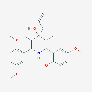 4-allyl-2,6-bis(2,5-dimethoxyphenyl)-3,5-dimethyl-4-piperidinol