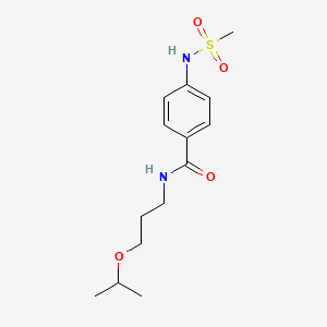 molecular formula C14H22N2O4S B5106095 N-(3-isopropoxypropyl)-4-[(methylsulfonyl)amino]benzamide 