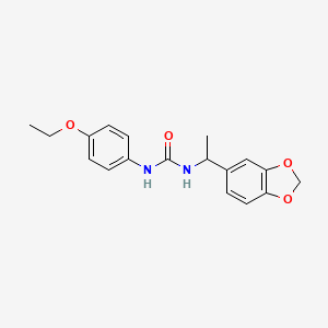 molecular formula C18H20N2O4 B5106099 N-[1-(1,3-benzodioxol-5-yl)ethyl]-N'-(4-ethoxyphenyl)urea 