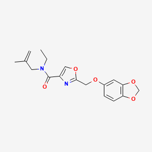 molecular formula C18H20N2O5 B5106132 2-[(1,3-benzodioxol-5-yloxy)methyl]-N-ethyl-N-(2-methyl-2-propen-1-yl)-1,3-oxazole-4-carboxamide 