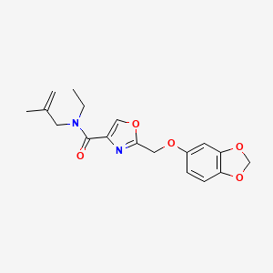 2-[(1,3-benzodioxol-5-yloxy)methyl]-N-ethyl-N-(2-methyl-2-propen-1-yl)-1,3-oxazole-4-carboxamide