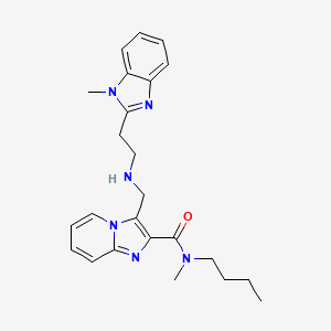 molecular formula C24H30N6O B5106134 N-butyl-N-methyl-3-({[2-(1-methyl-1H-benzimidazol-2-yl)ethyl]amino}methyl)imidazo[1,2-a]pyridine-2-carboxamide 