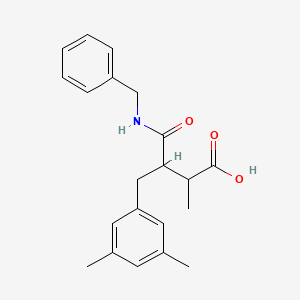 4-(benzylamino)-3-(3,5-dimethylbenzyl)-2-methyl-4-oxobutanoic acid