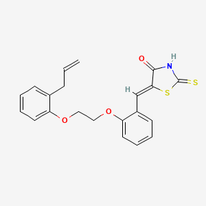 molecular formula C21H19NO3S2 B5106160 5-{2-[2-(2-allylphenoxy)ethoxy]benzylidene}-2-thioxo-1,3-thiazolidin-4-one 