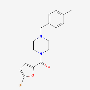 molecular formula C17H19BrN2O2 B5106208 1-(5-bromo-2-furoyl)-4-(4-methylbenzyl)piperazine 