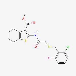 molecular formula C19H19ClFNO3S2 B5106245 methyl 2-({[(2-chloro-6-fluorobenzyl)thio]acetyl}amino)-4,5,6,7-tetrahydro-1-benzothiophene-3-carboxylate 