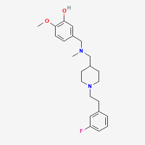 molecular formula C23H31FN2O2 B5106246 5-{[({1-[2-(3-fluorophenyl)ethyl]-4-piperidinyl}methyl)(methyl)amino]methyl}-2-methoxyphenol 