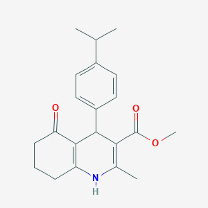 molecular formula C21H25NO3 B5106258 methyl 4-(4-isopropylphenyl)-2-methyl-5-oxo-1,4,5,6,7,8-hexahydro-3-quinolinecarboxylate 