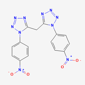 molecular formula C15H10N10O4 B5106266 5,5'-methylenebis[1-(4-nitrophenyl)-1H-tetrazole] 