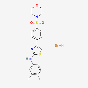 molecular formula C21H24BrN3O3S2 B5106269 N-(3,4-dimethylphenyl)-4-[4-(4-morpholinylsulfonyl)phenyl]-1,3-thiazol-2-amine hydrobromide 
