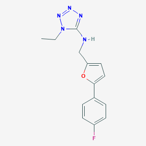 molecular formula C14H14FN5O B510631 1-ethyl-N-{[5-(4-fluorophenyl)furan-2-yl]methyl}-1H-tetrazol-5-amine CAS No. 894760-68-0