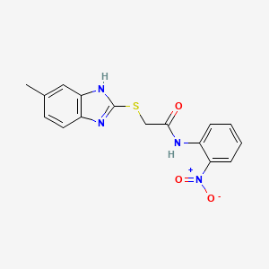 2-[(5-methyl-1H-benzimidazol-2-yl)thio]-N-(2-nitrophenyl)acetamide