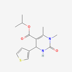 molecular formula C14H18N2O3S B5106334 isopropyl 1,6-dimethyl-2-oxo-4-(3-thienyl)-1,2,3,4-tetrahydro-5-pyrimidinecarboxylate 