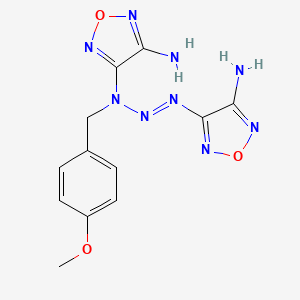 molecular formula C12H13N9O3 B5106381 4-[3-(4-amino-1,2,5-oxadiazol-3-yl)-1-(4-methoxybenzyl)-2-triazen-1-yl]-1,2,5-oxadiazol-3-amine 