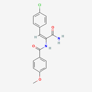 molecular formula C17H15ClN2O3 B5106391 N-[1-(aminocarbonyl)-2-(4-chlorophenyl)vinyl]-4-methoxybenzamide 