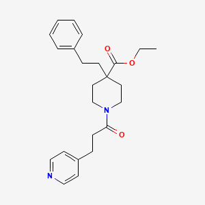 molecular formula C24H30N2O3 B5106398 ethyl 4-(2-phenylethyl)-1-[3-(4-pyridinyl)propanoyl]-4-piperidinecarboxylate 