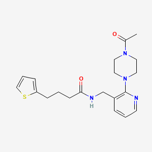 N-{[2-(4-acetyl-1-piperazinyl)-3-pyridinyl]methyl}-4-(2-thienyl)butanamide