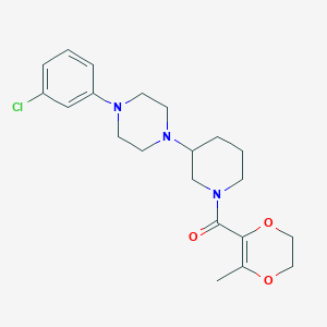 1-(3-chlorophenyl)-4-{1-[(3-methyl-5,6-dihydro-1,4-dioxin-2-yl)carbonyl]-3-piperidinyl}piperazine