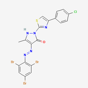 1-[4-(4-chlorophenyl)-1,3-thiazol-2-yl]-3-methyl-1H-pyrazole-4,5-dione 4-[(2,4,6-tribromophenyl)hydrazone]