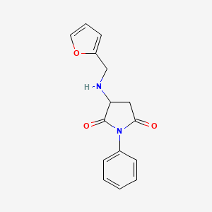 molecular formula C15H14N2O3 B5106458 3-[(2-furylmethyl)amino]-1-phenyl-2,5-pyrrolidinedione 