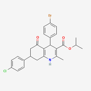 isopropyl 4-(4-bromophenyl)-7-(4-chlorophenyl)-2-methyl-5-oxo-1,4,5,6,7,8-hexahydro-3-quinolinecarboxylate