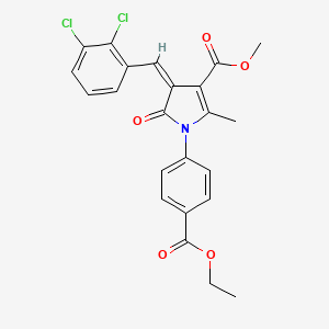 methyl 4-(2,3-dichlorobenzylidene)-1-[4-(ethoxycarbonyl)phenyl]-2-methyl-5-oxo-4,5-dihydro-1H-pyrrole-3-carboxylate