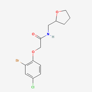 molecular formula C13H15BrClNO3 B5106482 2-(2-bromo-4-chlorophenoxy)-N-(tetrahydro-2-furanylmethyl)acetamide 