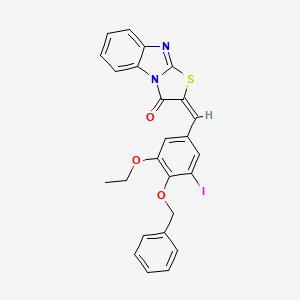 2-[4-(benzyloxy)-3-ethoxy-5-iodobenzylidene][1,3]thiazolo[3,2-a]benzimidazol-3(2H)-one