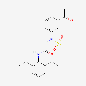 N~2~-(3-acetylphenyl)-N~1~-(2,6-diethylphenyl)-N~2~-(methylsulfonyl)glycinamide